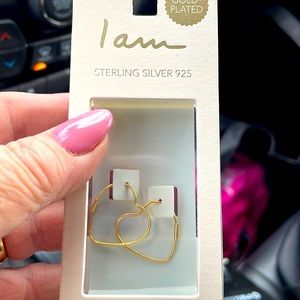 Iam Gold Plated Heart Shaped Earrings